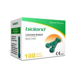 Lanceta Descartável - Bioland - Caixa 100 Unidades G423L
