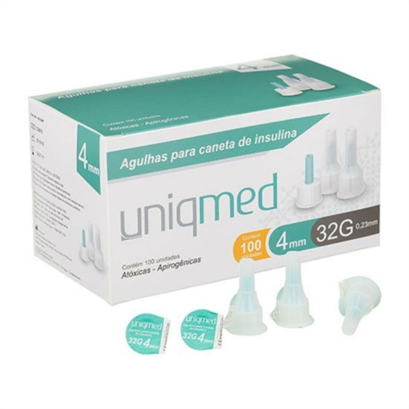 Agulhas-p--Caneta-de-Insulina---Uniqmed---32g-4mm-100un-Center-Medical