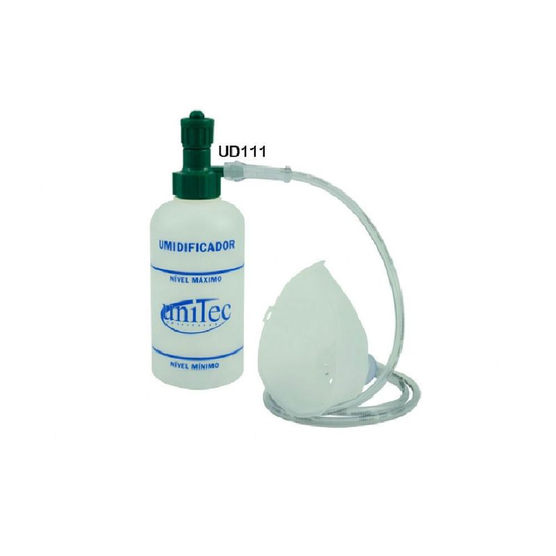 Kit-Umidificador-p--Oxigenio-Frasco-PVC-250ml---Unitec---Adulto-UD111-Center-Medical