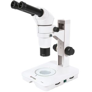 Microscópio Estereoscópico Binocular com Objetiva zoom 0.8X 8X Iluminação Transmitida e Refletida LED 2W