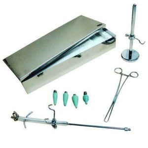 Histerosalpingógrafo Completo com Caixa de Esterilização e Pinça Pozzi