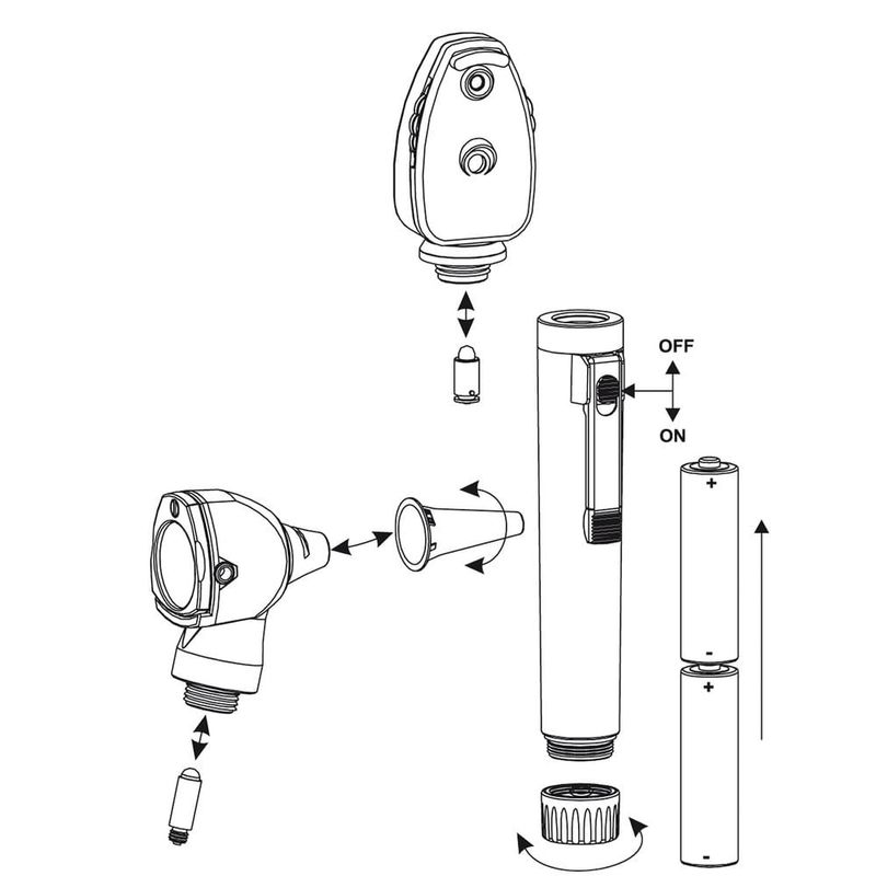 Kit-Otoscopio-e-Oftalmoscopio---MD---Omni-3000-Xenon-Preto-Estojo-Macio-Center-Medical