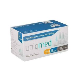 Agulhas p/ Caneta de Insulina - Uniqmed- 31g 8mm 100un
