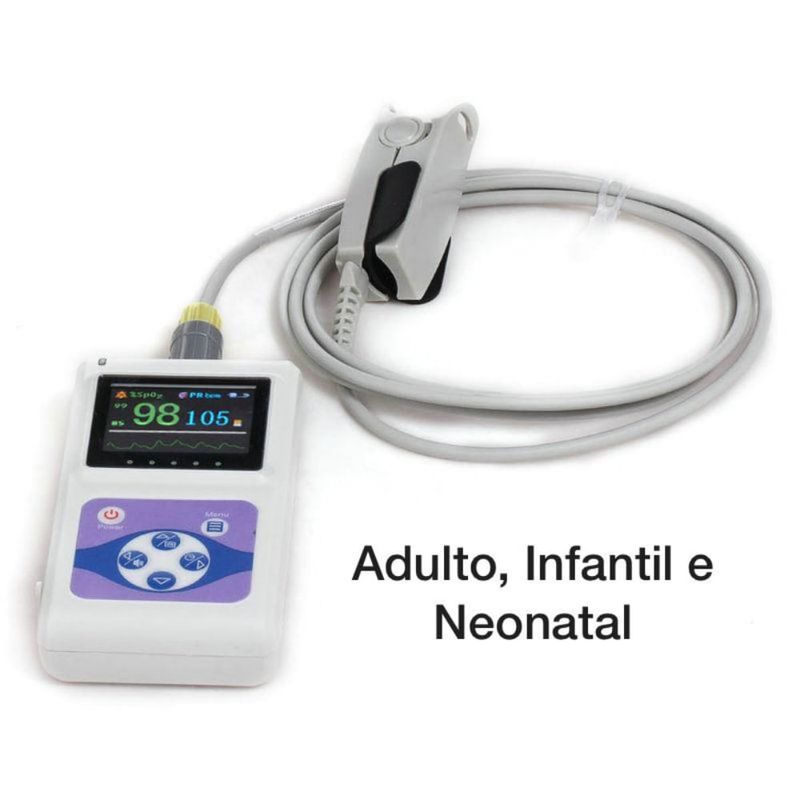 Oximetro-de-Pulso-Portatil-Adulto-Infantil-Neonatal---Contec---CMS60D-Center-Medical