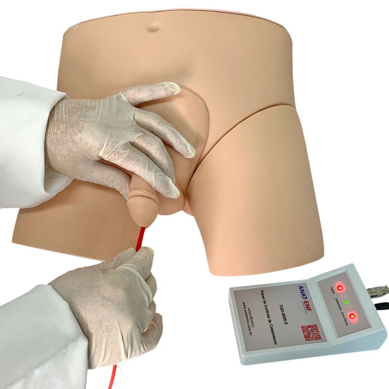 Simulador-de-Cateterismo-Vesical-e-Lavagem-Intestinal-Bissexual-com-Dispositivo-de-Controle-Center-Medical