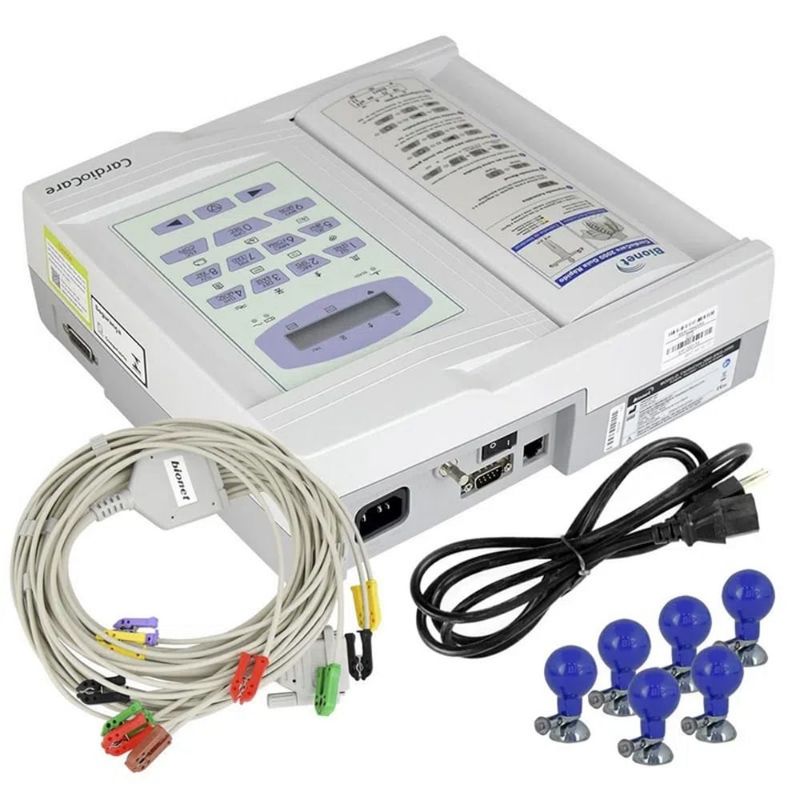 Eletrocardiografo-ECG-12-Canais---Bionet---CardioCare-2000-Center-Medical