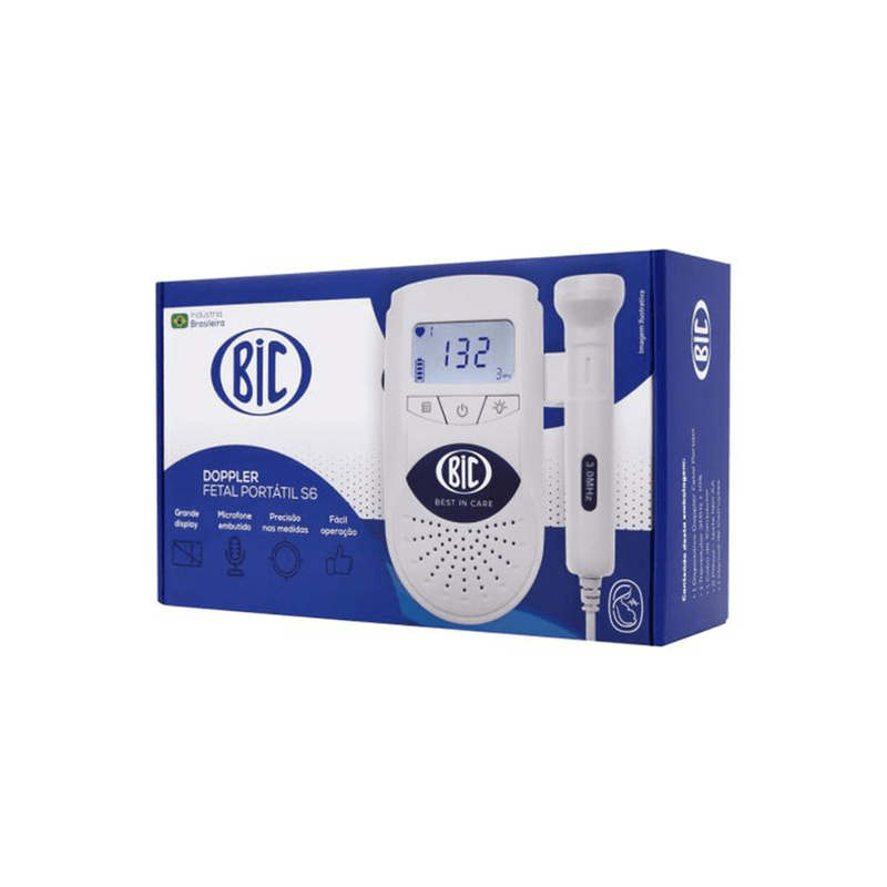 Doppler-Fetal-Portatil-Digital-Tela-LCD-BIC---S6-Center-Medical