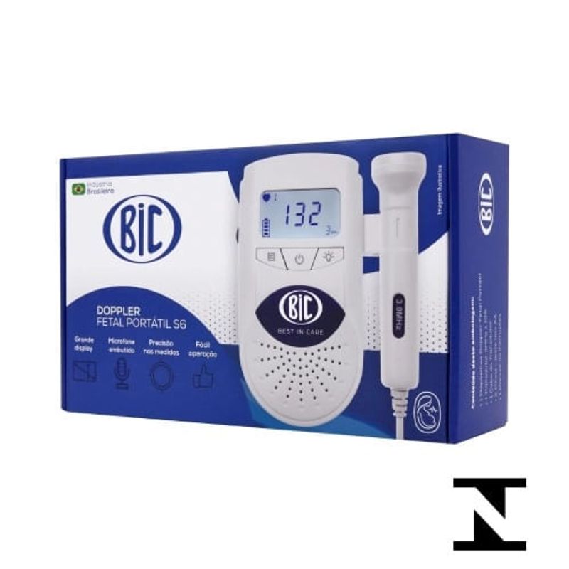 Doppler-Fetal-Portatil-Digital-Tela-LCD-BIC---S6-Center-Medical