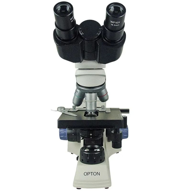 Microscopio-Biologico-Binocular-com-Ampliacao-de-40x-ate-1000x--opcional-ate-2000X--Iluminacao-LED-e-Suporte-para-Bateria-Recarregavel-Center-Medical